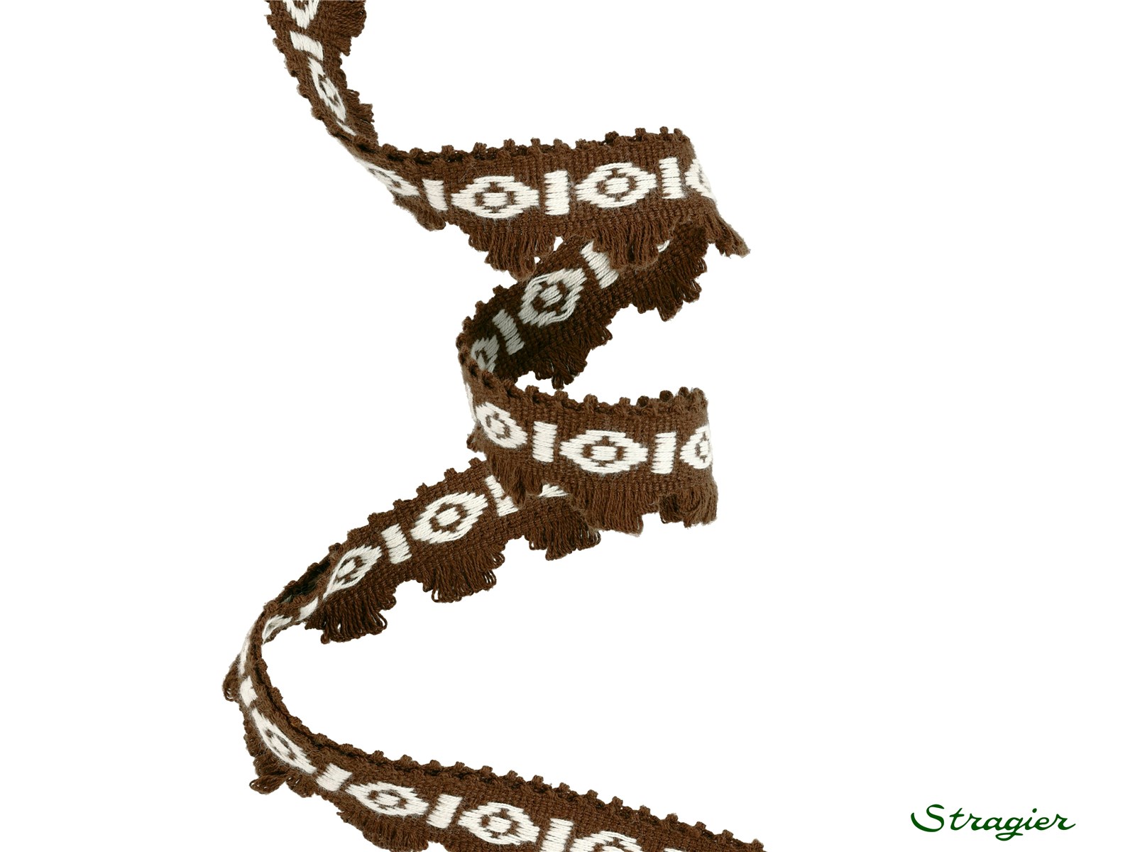 Woven Ribbon - Jana - Chocolat-Blanc - 22 mm