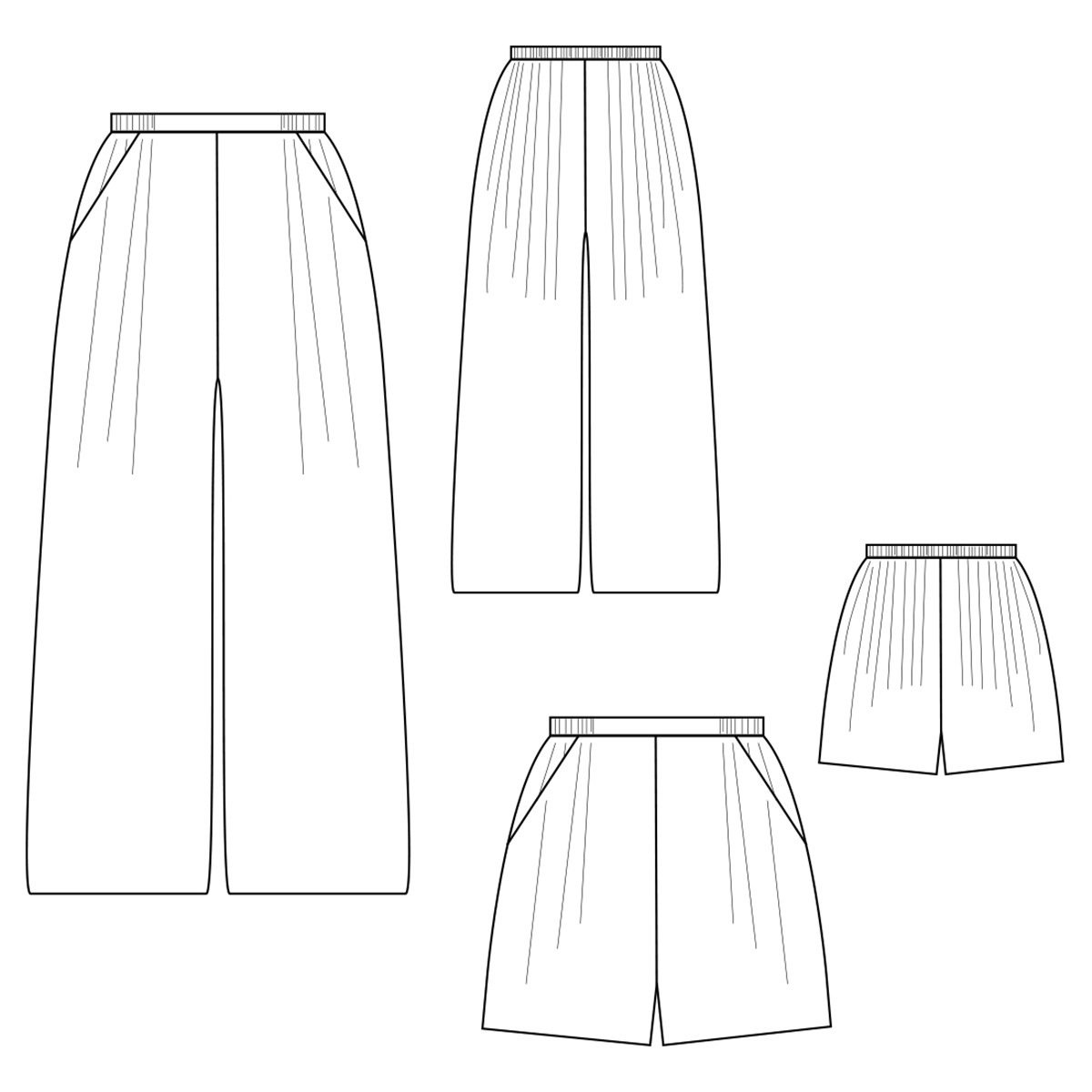Patron République du Chiffon - Pantalon-Short Basile - - EU 34-50
