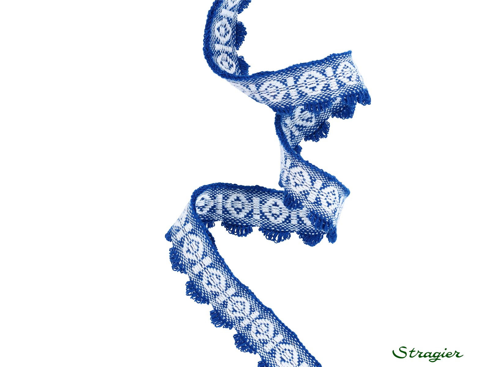 Woven Ribbon - Jana - Outremer-Blanc - 22 mm