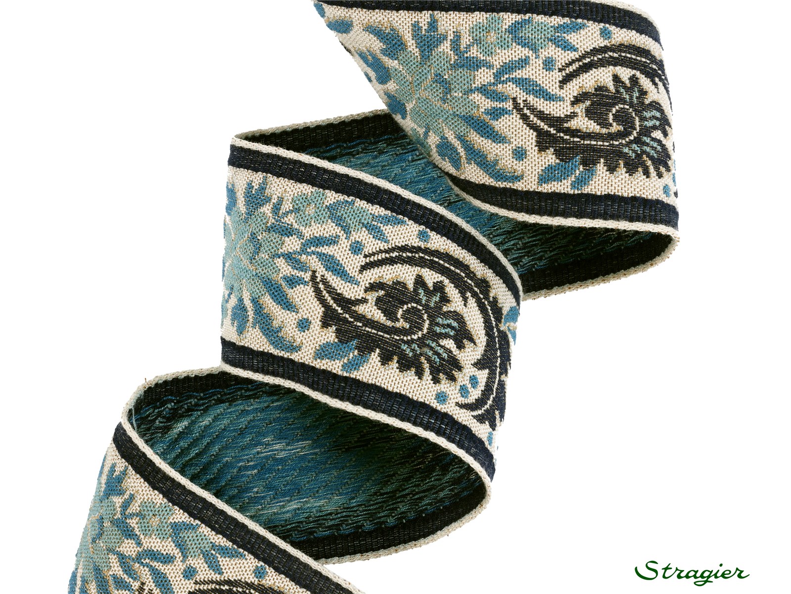 Woven Ribbon - Enola - Marine-Bleu Océan - 58 mm