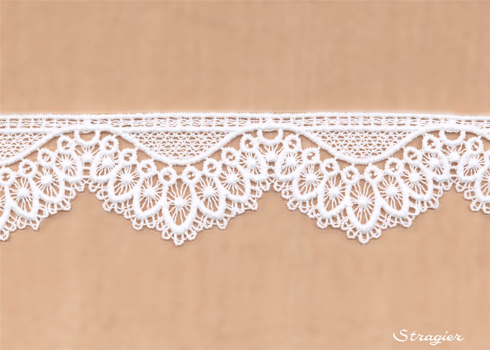 Cotton Guipure Lace - Bibi - Stragier pale Ivory - 60 mm