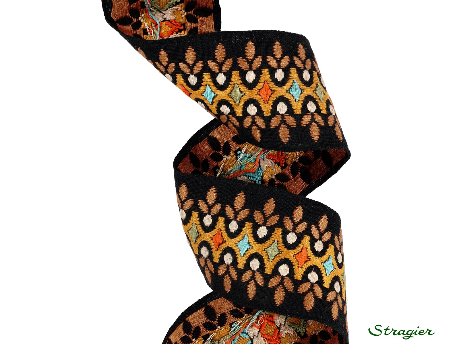 Galon Tissé pur Coton - Louane - Noir - 52 mm