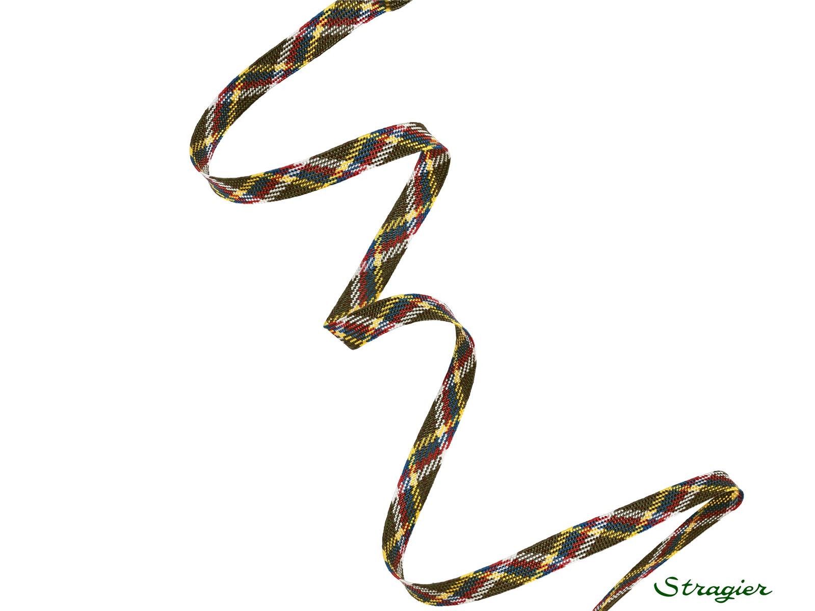 Galon tissé - Sorcha - Olive-Jaune - 8 mm