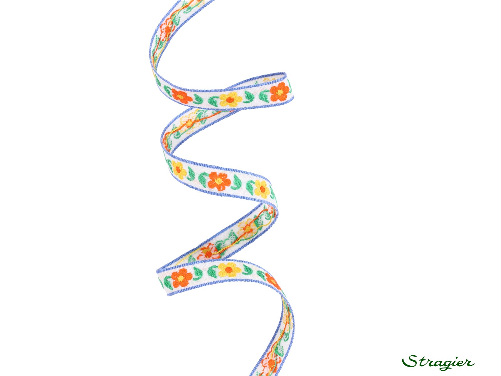 Galon Tissé pur Coton - Maggie - Jaune-Orange - 10 mm