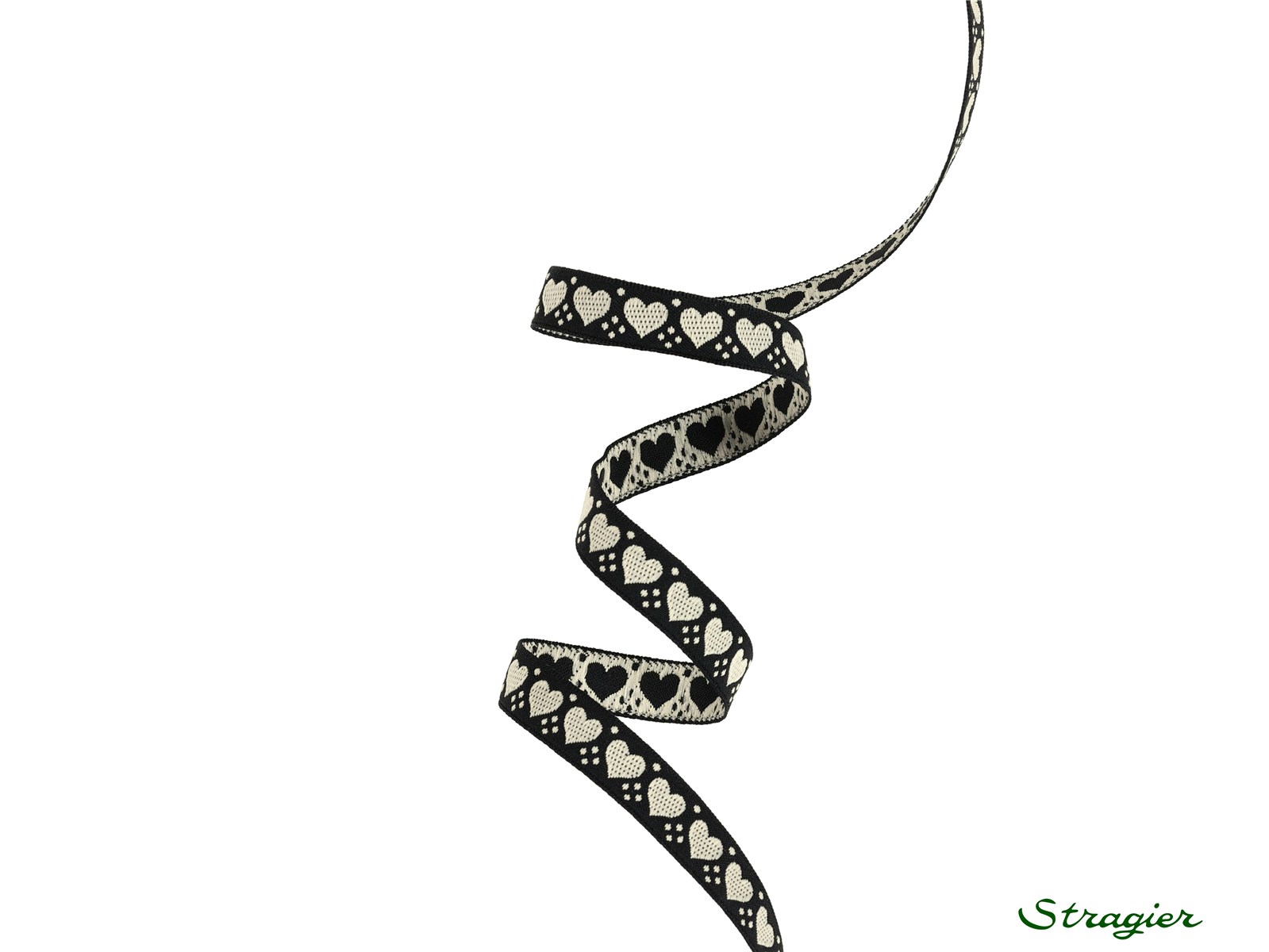 Woven Ribbon - Mila - Noir - 10 mm