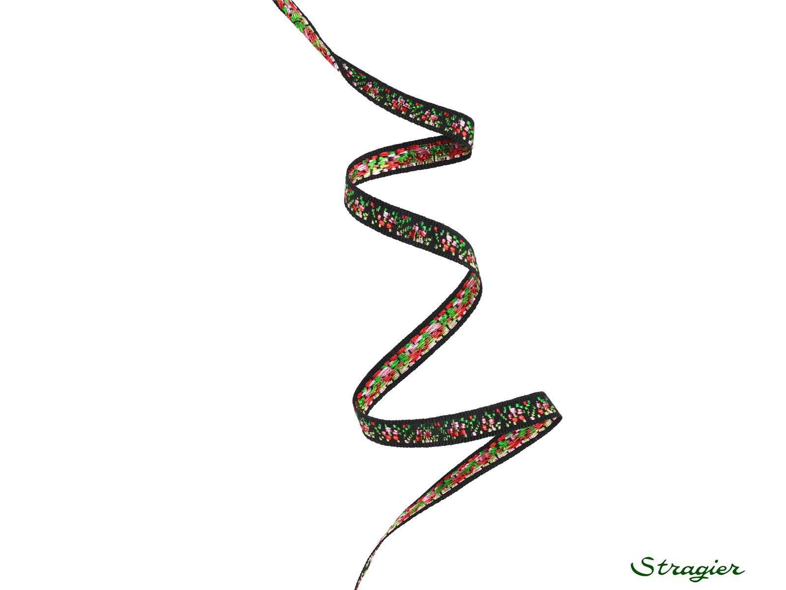 Woven Ribbon - Hanaé - Rouge-Rose - 8 mm