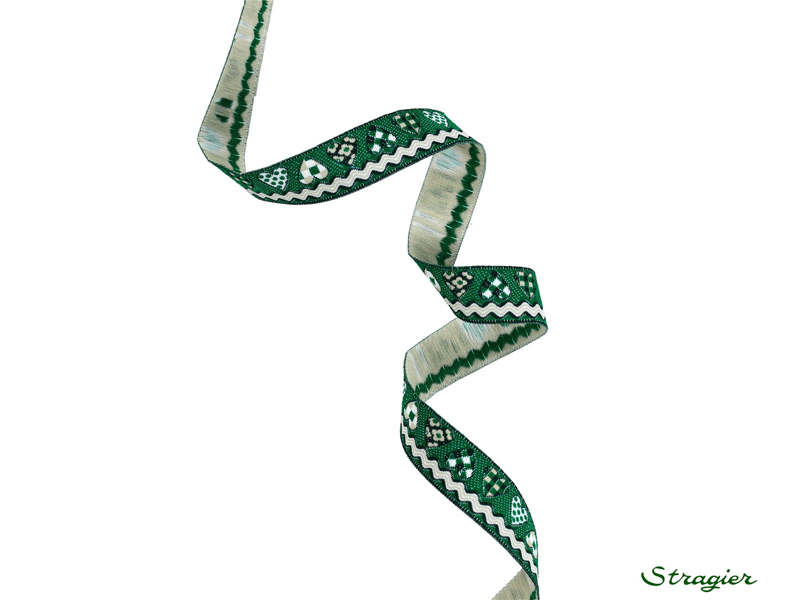 Woven Ribbon - Tahia - Vert - 15 mm