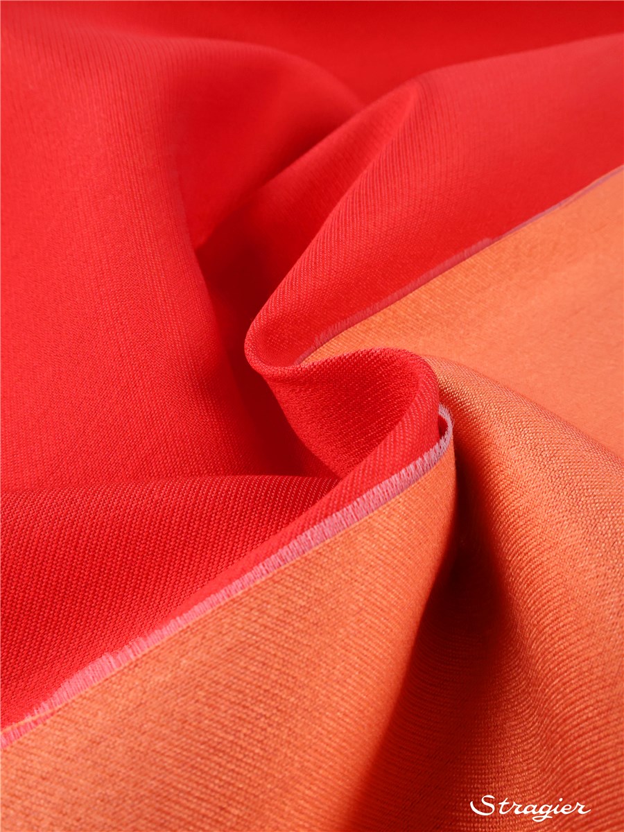 Double Silk - Soft - Plain - Coquelicot-Flamme