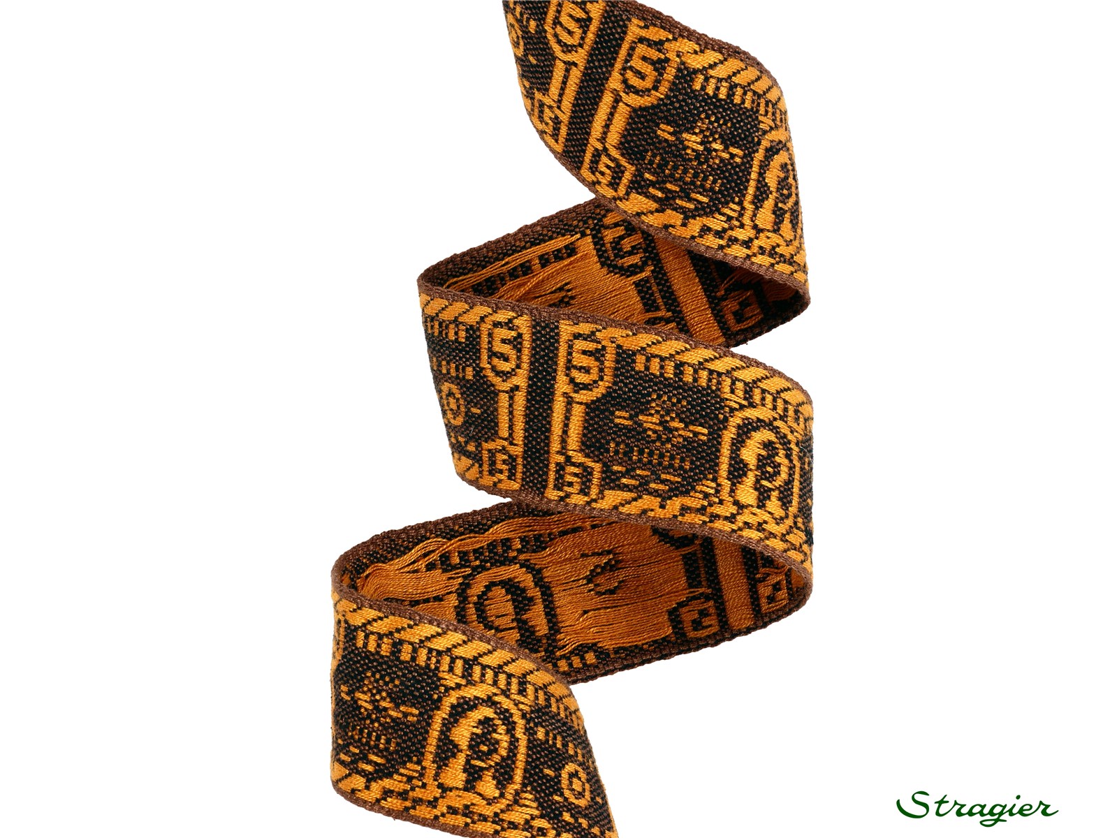 Woven Ribbon - Pure Cotton - Billets - Brun-Ocre - 40 mm