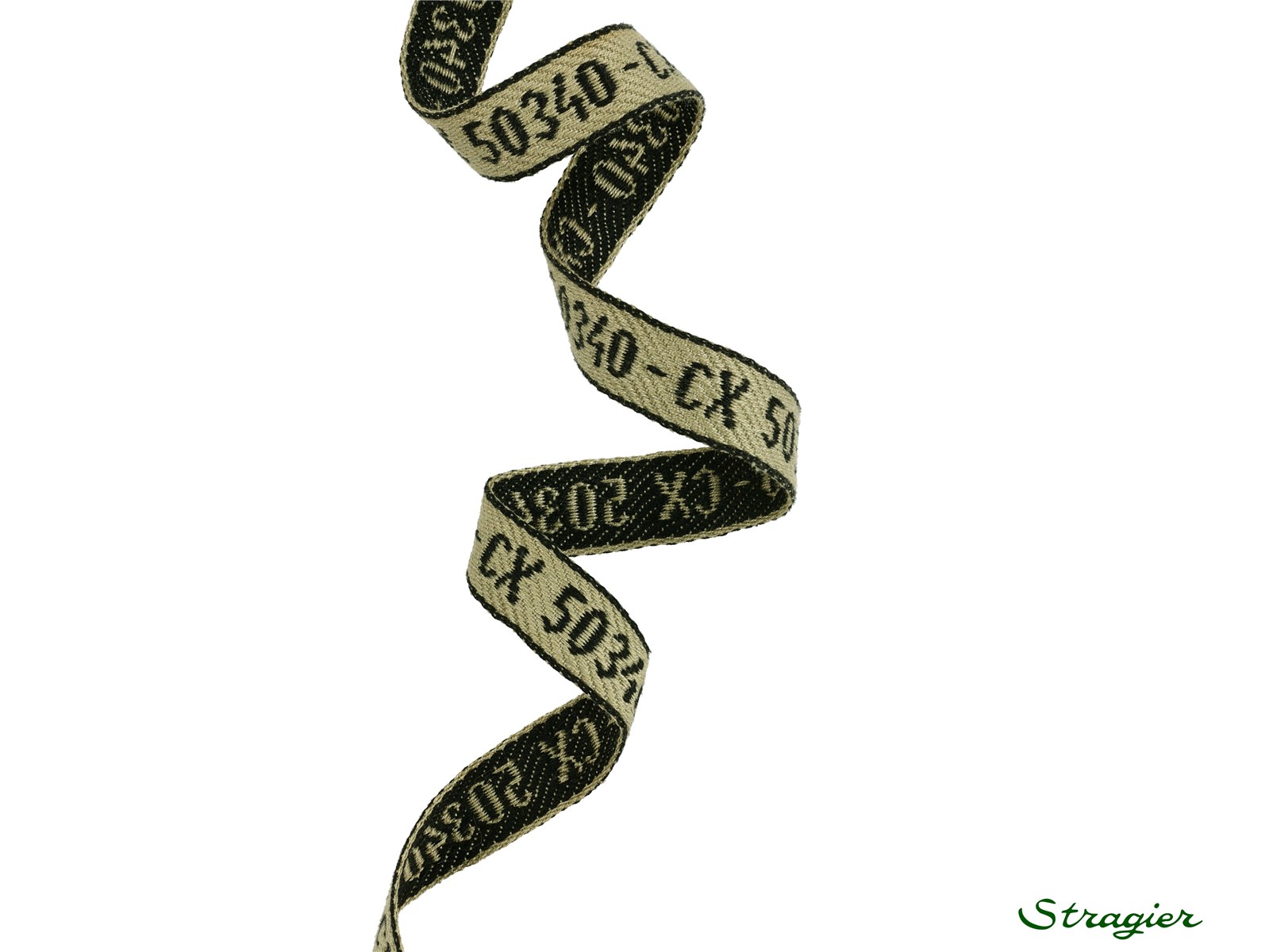 Woven Ribbon - Pure Cotton - Mini 50340 - Khaki doré - 15 mm