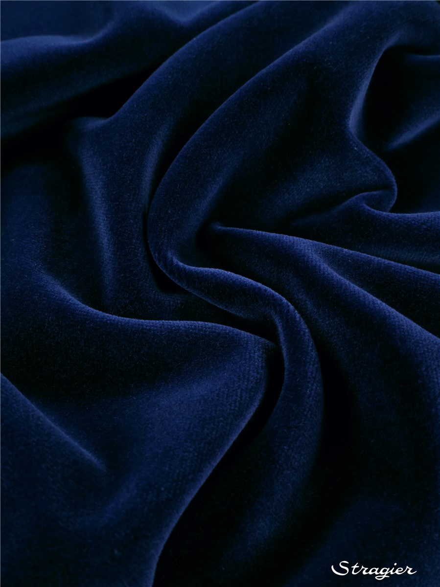 Velours Lisse - Uni - Bleu Velvet