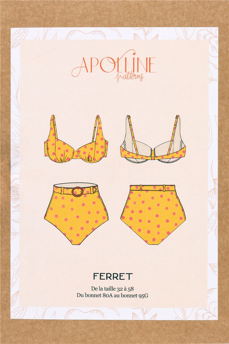 Patron Apolline Patterns - Maillot de Bain Ferret - - 32 - 58