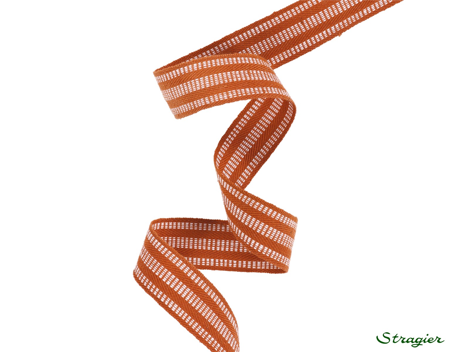 Woven Ribbon - Pure Cotton - Hugo - Rouille - 22 mm