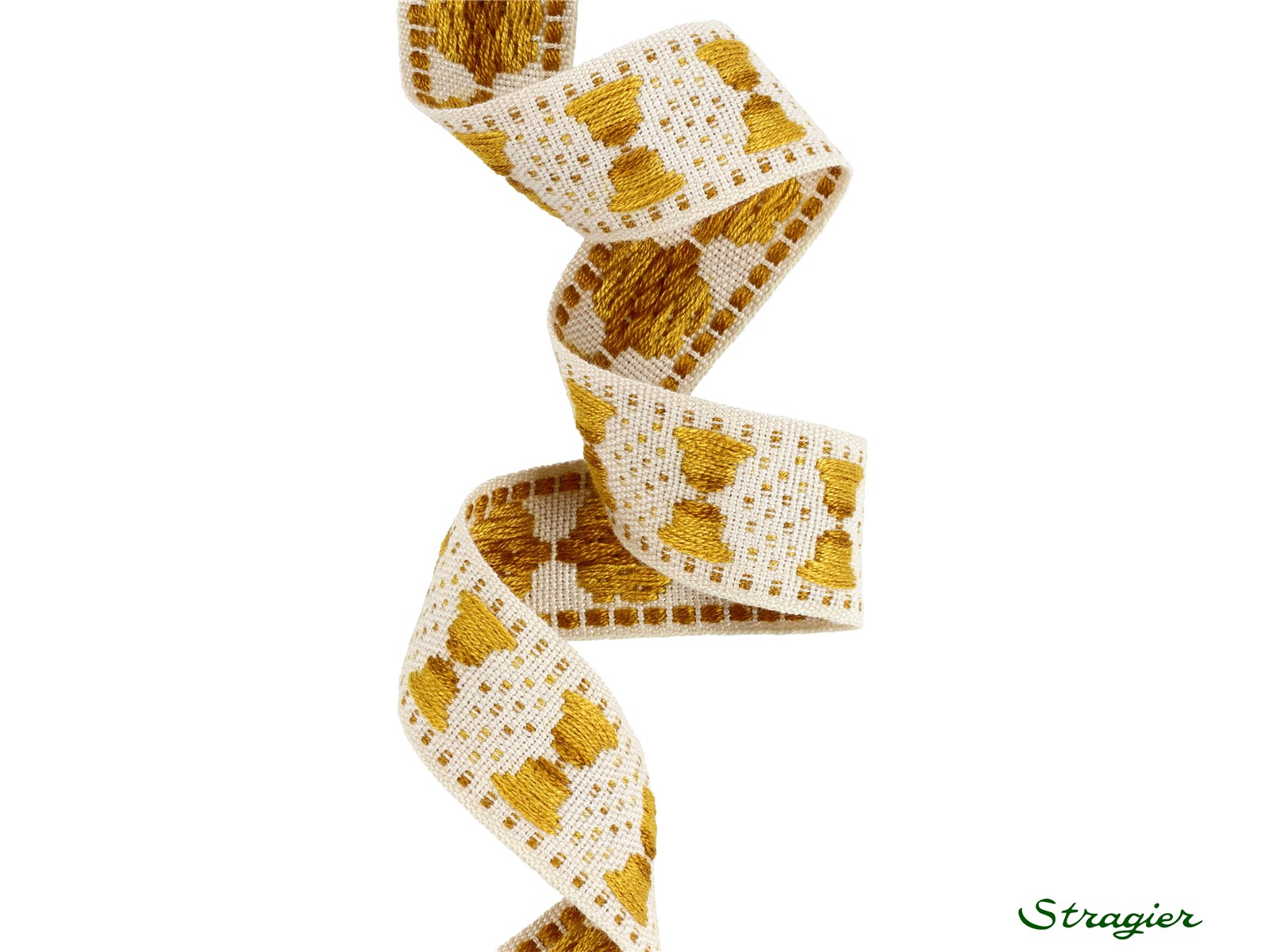 Woven Ribbon - Belle - Moutarde - 28 mm