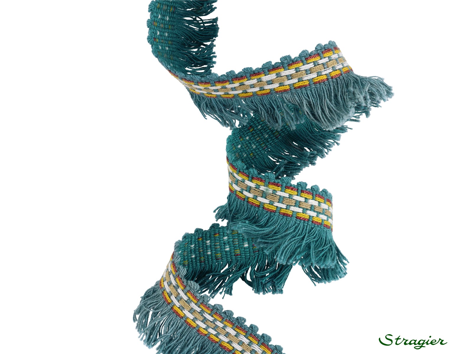 Galon Tissé pur Coton - Anya - Bleu cendré - 35 mm