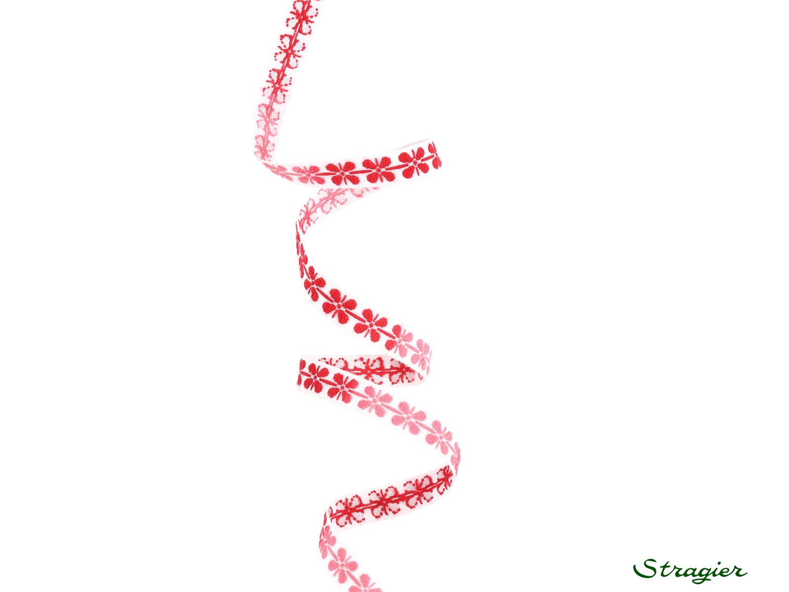 Woven Ribbon - Pure Cotton - Charlotte - Rouge-Rose - 8 mm