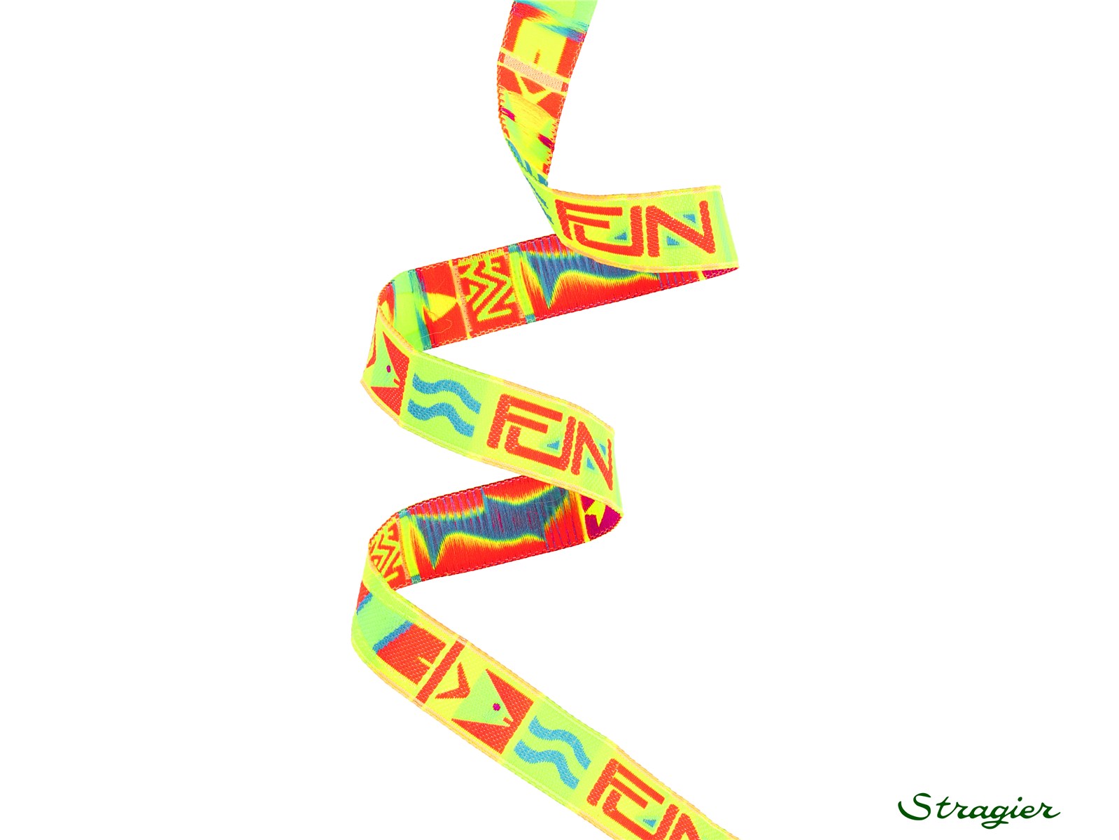 Woven Ribbon - Malibu - Jaune Fluo - 15 mm