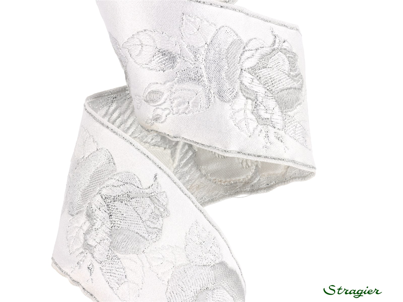 Woven Ribbon - Pure Cotton - Hannah - Argenté - 72 mm