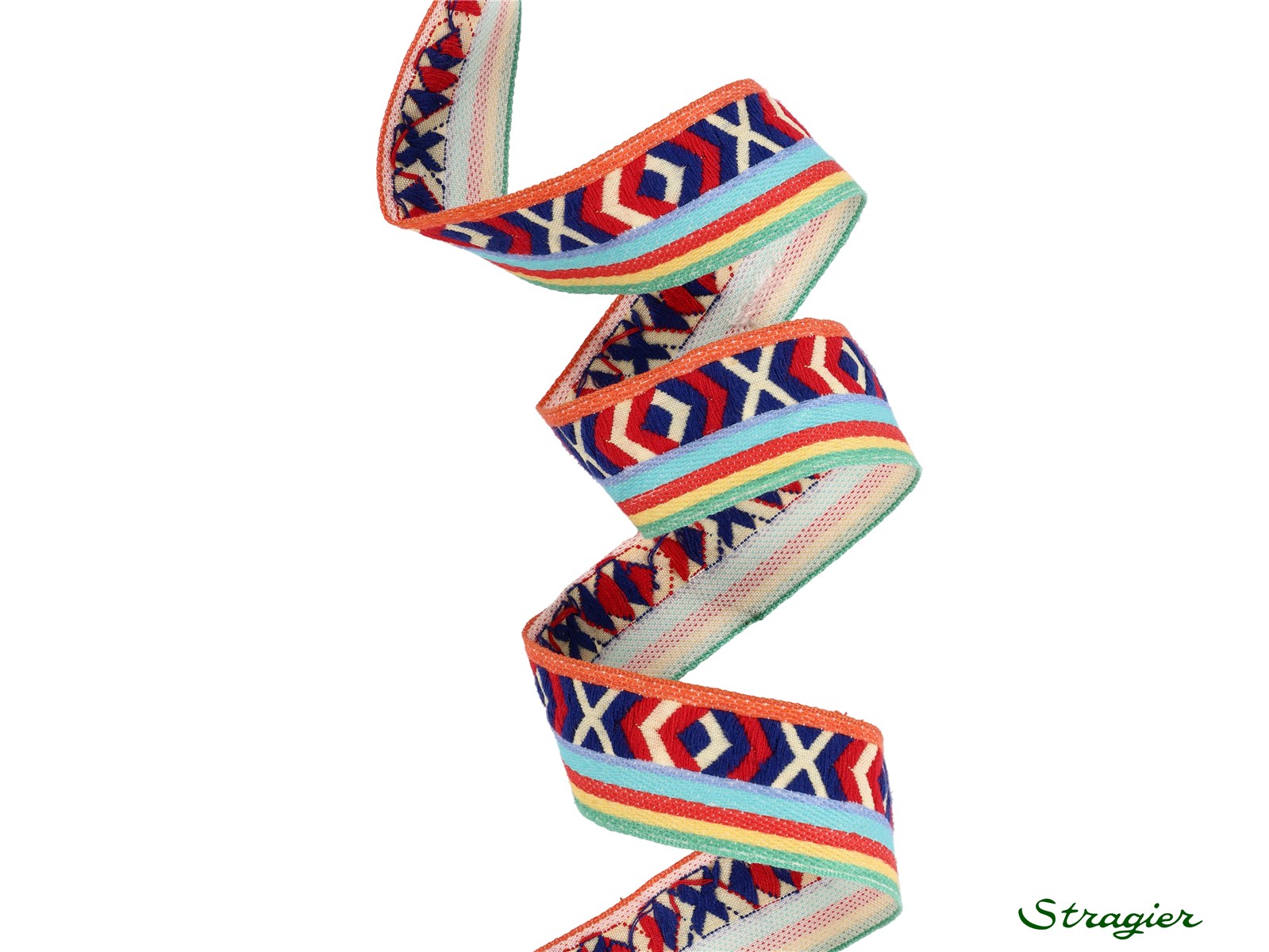 Woven Ribbon - Pure Cotton - Joao - Multicolore - 25 mm