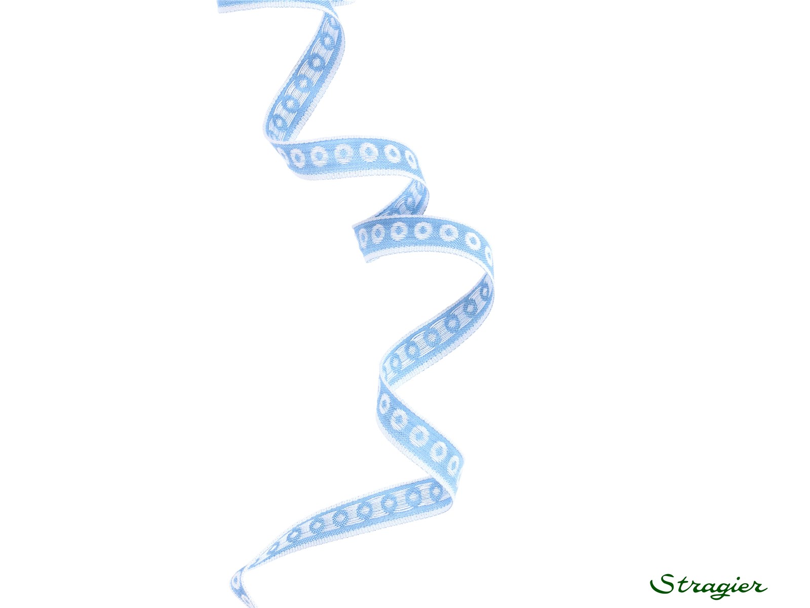 Woven Ribbon - Pure Cotton - Artus - Bleu Ciel - 10 mm