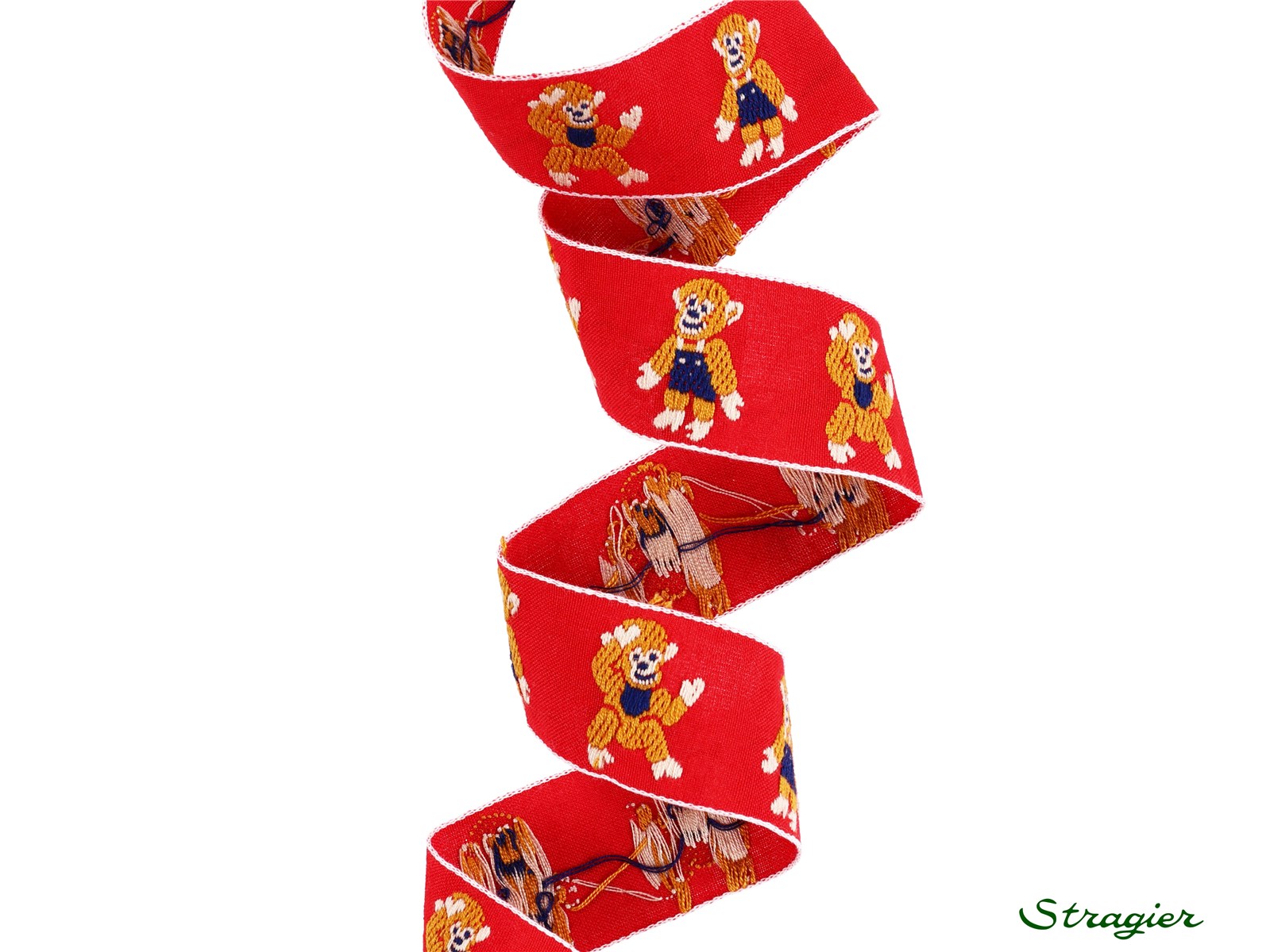 Woven Ribbon - Pure Cotton - Tommy - Rouge - 28 mm