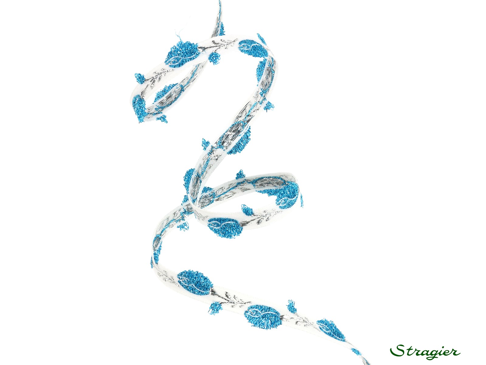 Galon Tissé pur Coton - Harmonie - Turquoise - 15 mm