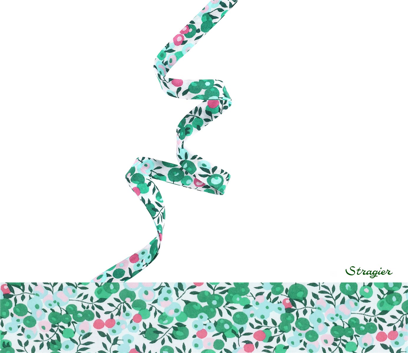 Biais Liberty - 9009 Wiltshire - Emeraude - 10 mm