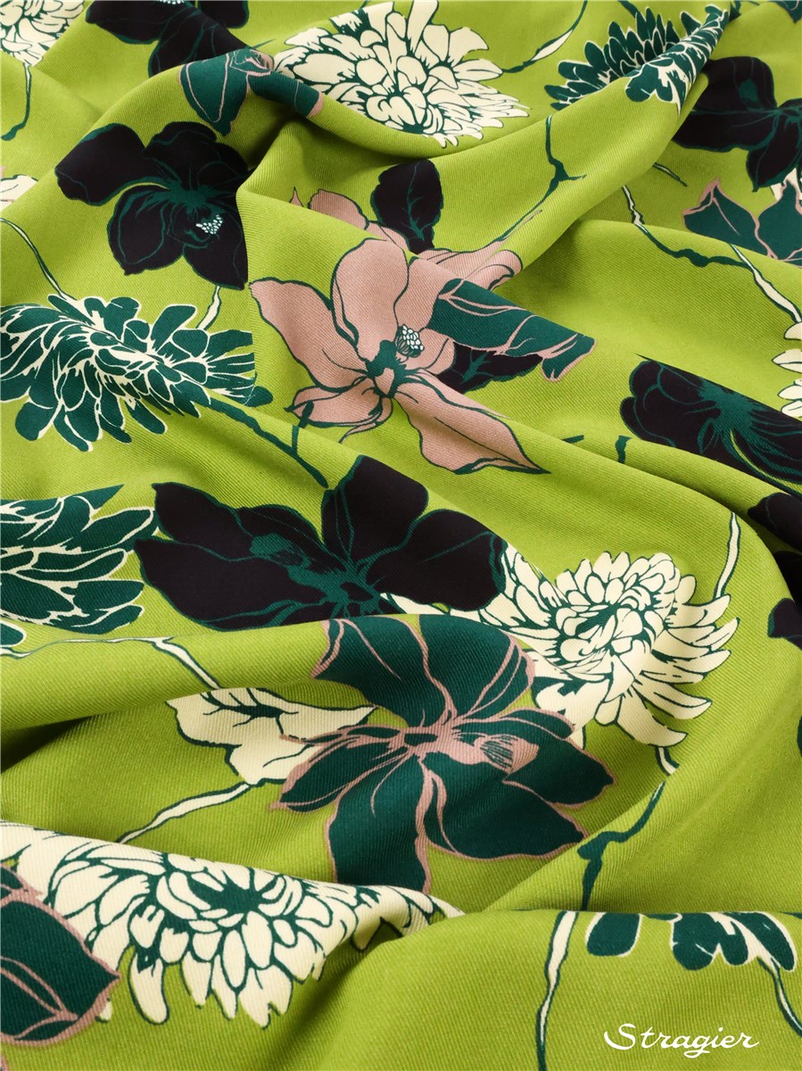 Twill - smooth - Viscose - Paolina - Vert