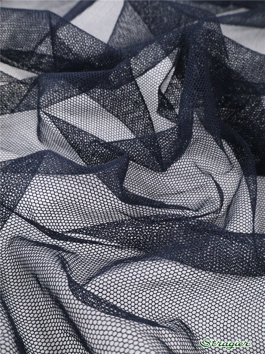 Cotton Bobbin Tulle - Uni - Marine - 145 cm