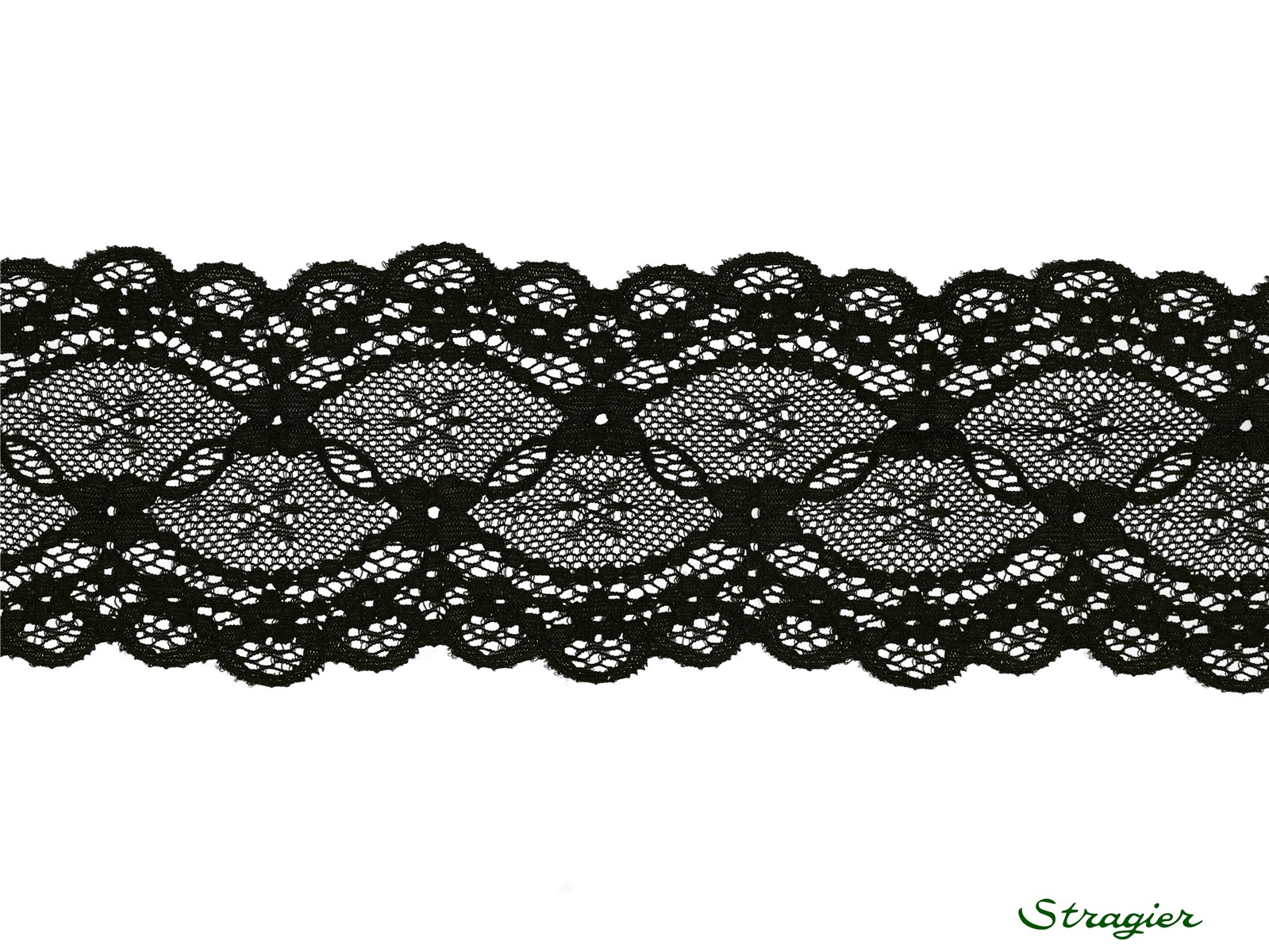 Dentelle Lingerie Extensible - 013287 - Noir - 7 cm