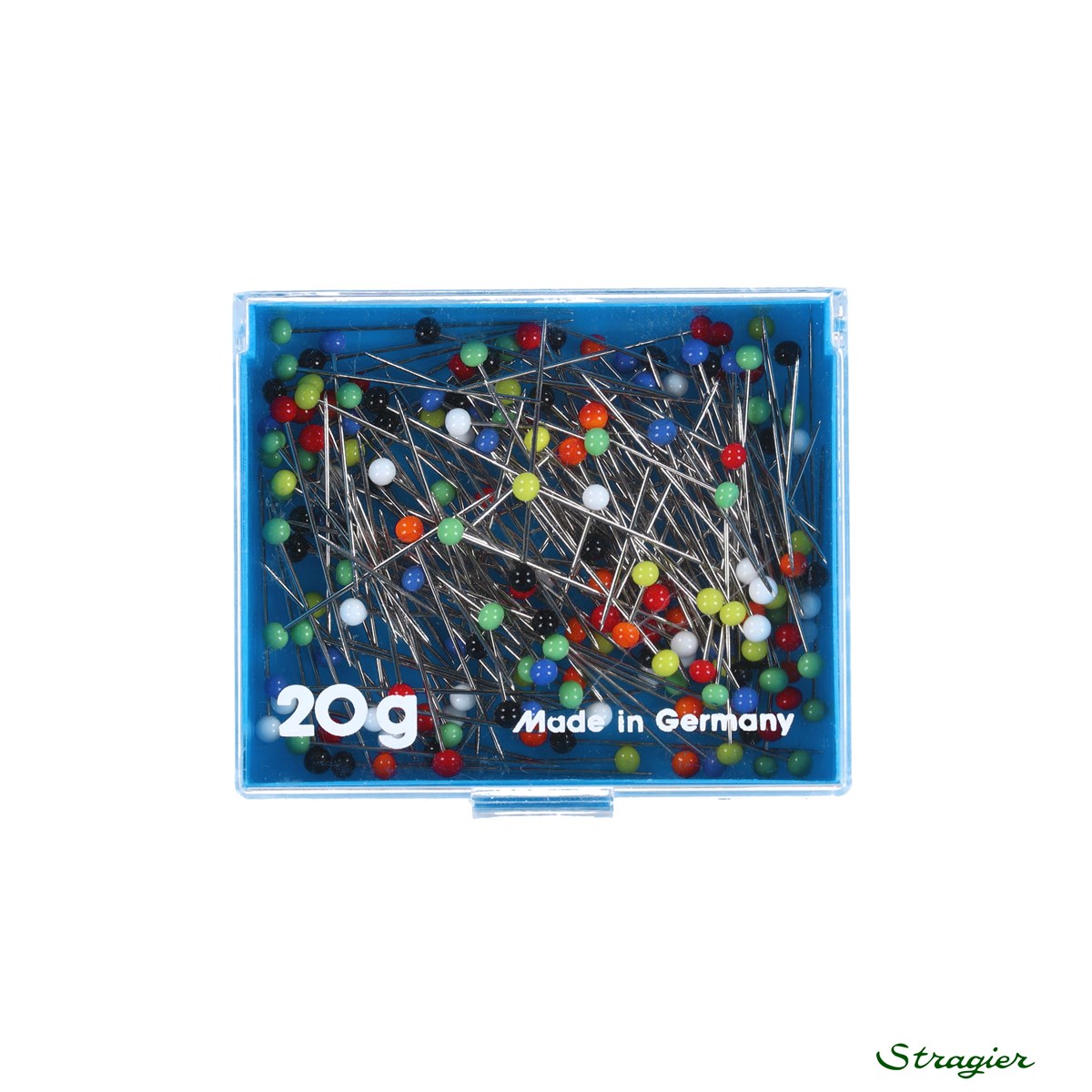 Glass-headed pins extra fines 0,6mm-30mm - Boite de 20gr