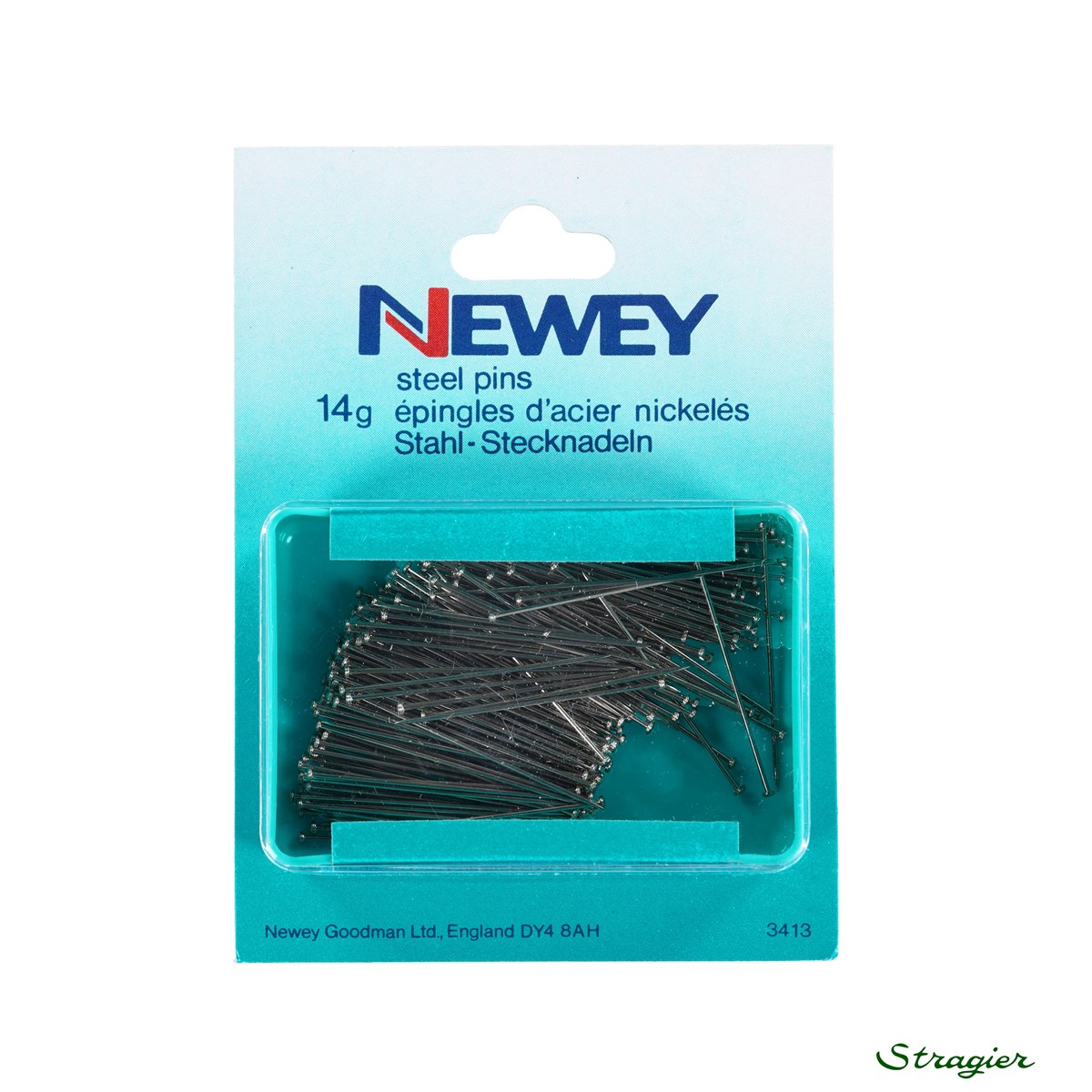 Epingles en acier extra fines 0,6mm-30mm - Boite de 14gr -
