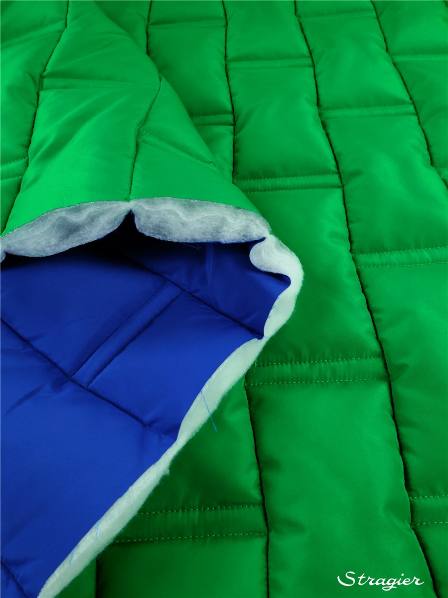Quilted Polyester - High performance - Apollo - Vert Jade - Bleu Roi