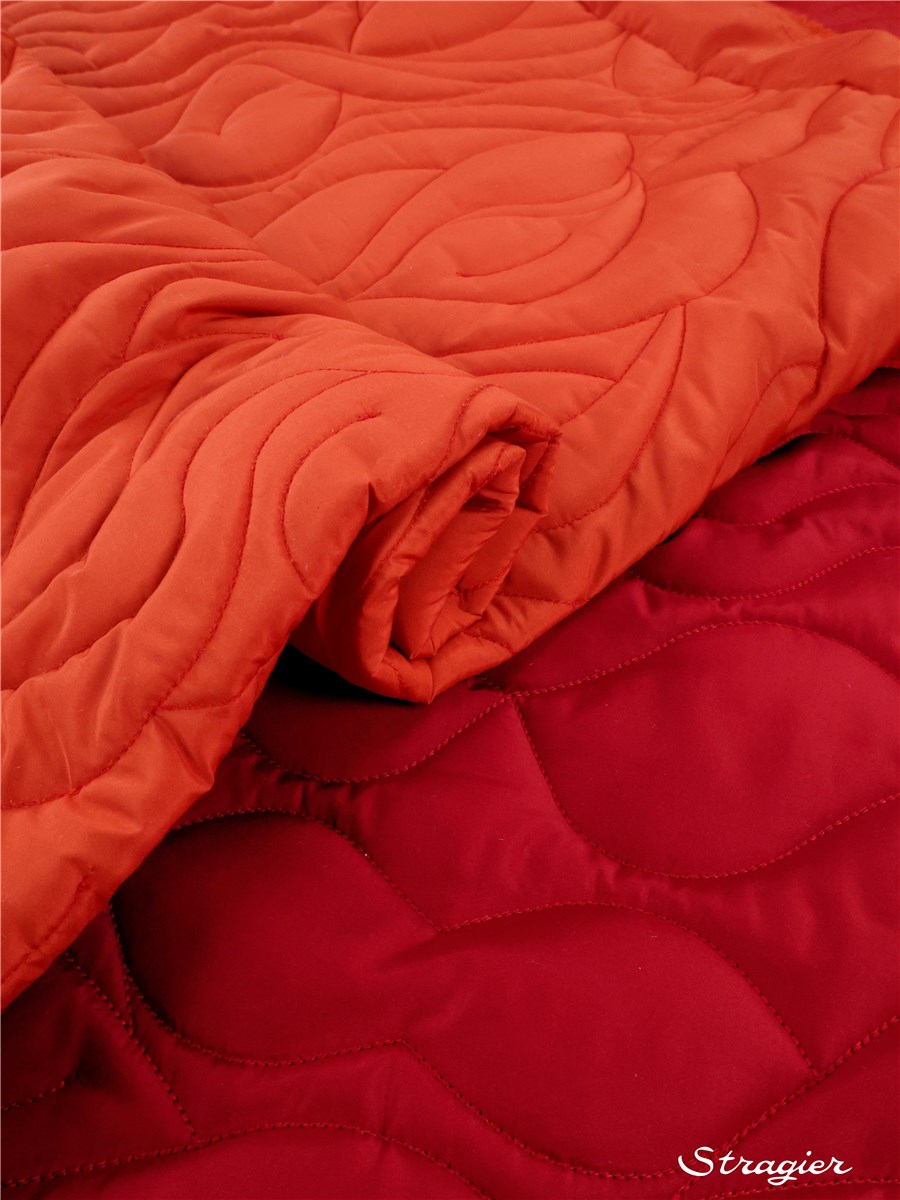 Matelassé Microfibres haute performance - Olympe - Rouge baie - Terracotta