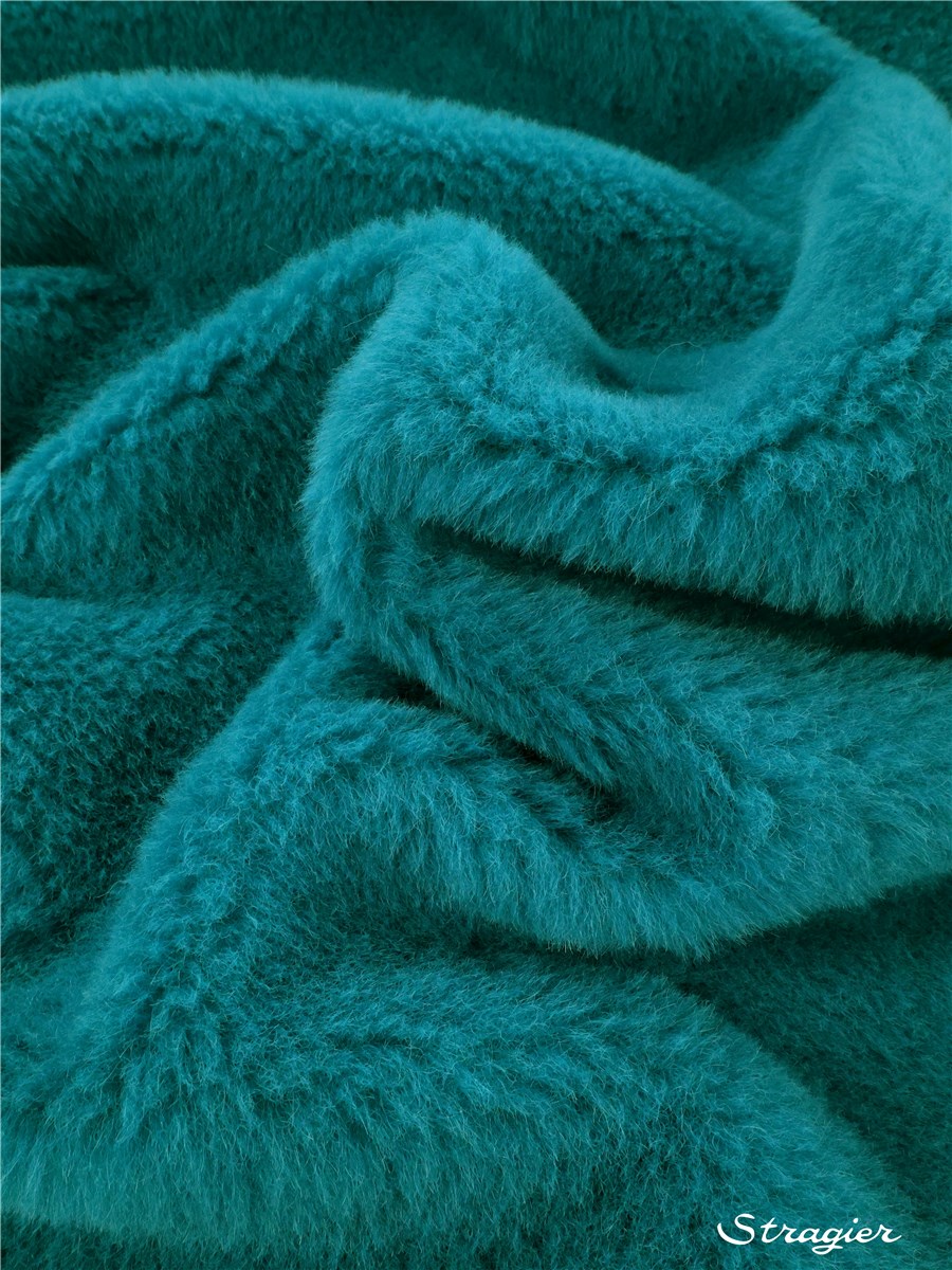 Alpaga Haute Couture - uni - Bleu canard 