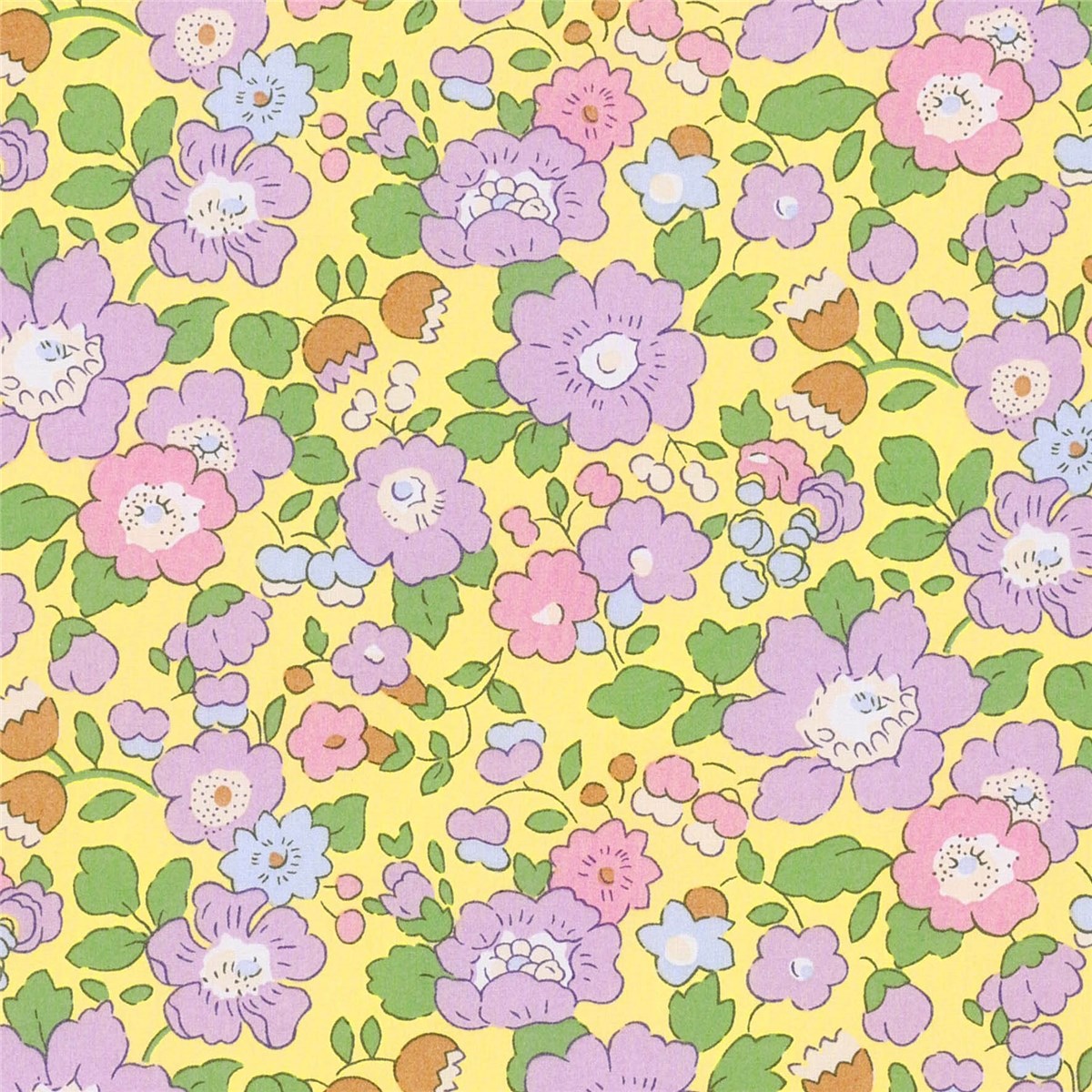 Liberty Tana Lawn - Betsy Meadow - Lemon