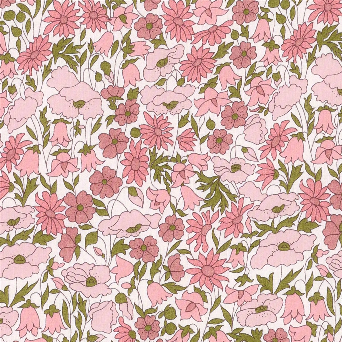 Liberty Tana Lawn - 4095 Poppy and Daisy - Pompadour 