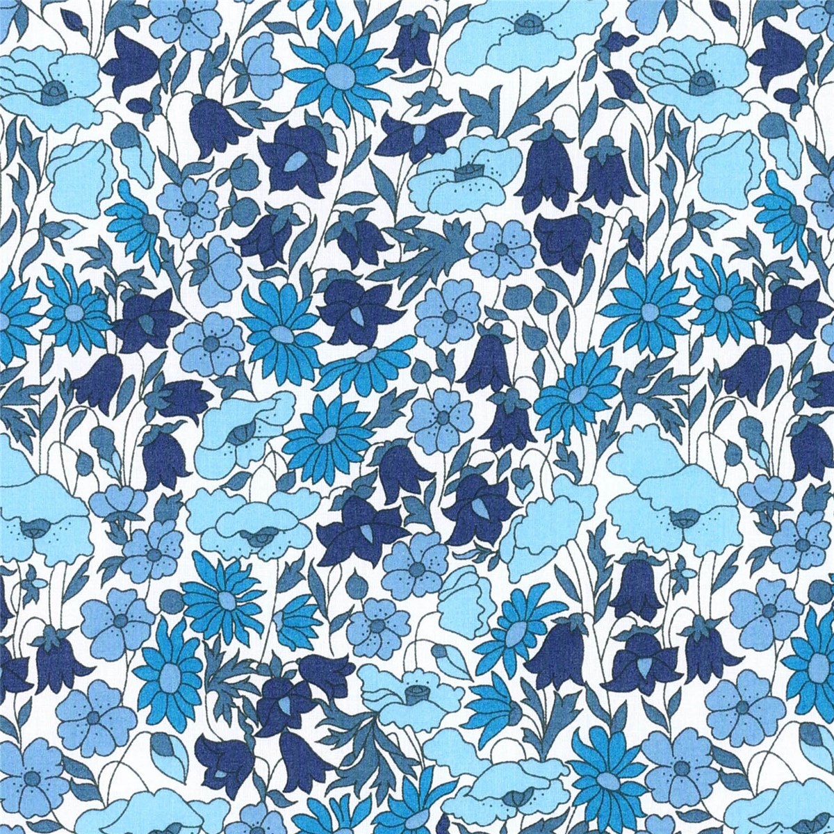 Liberty Tana Lawn - 4095 Poppy and Daisy - Santorin