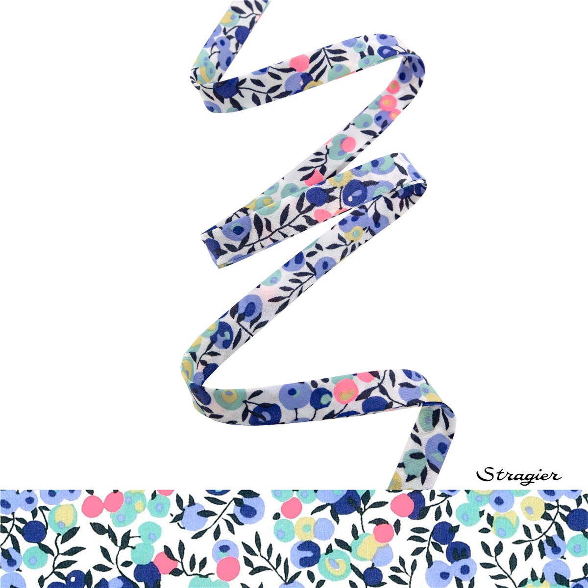 Biais Liberty - 9009 Wiltshire - Aurore fluo - 10 mm