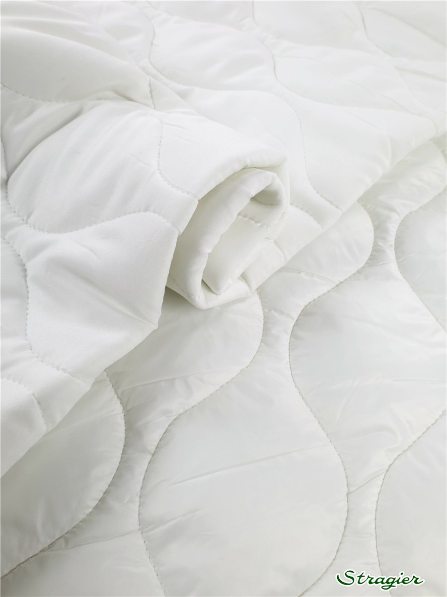 Matelassé Microfibres - Uni - Blanc Perle