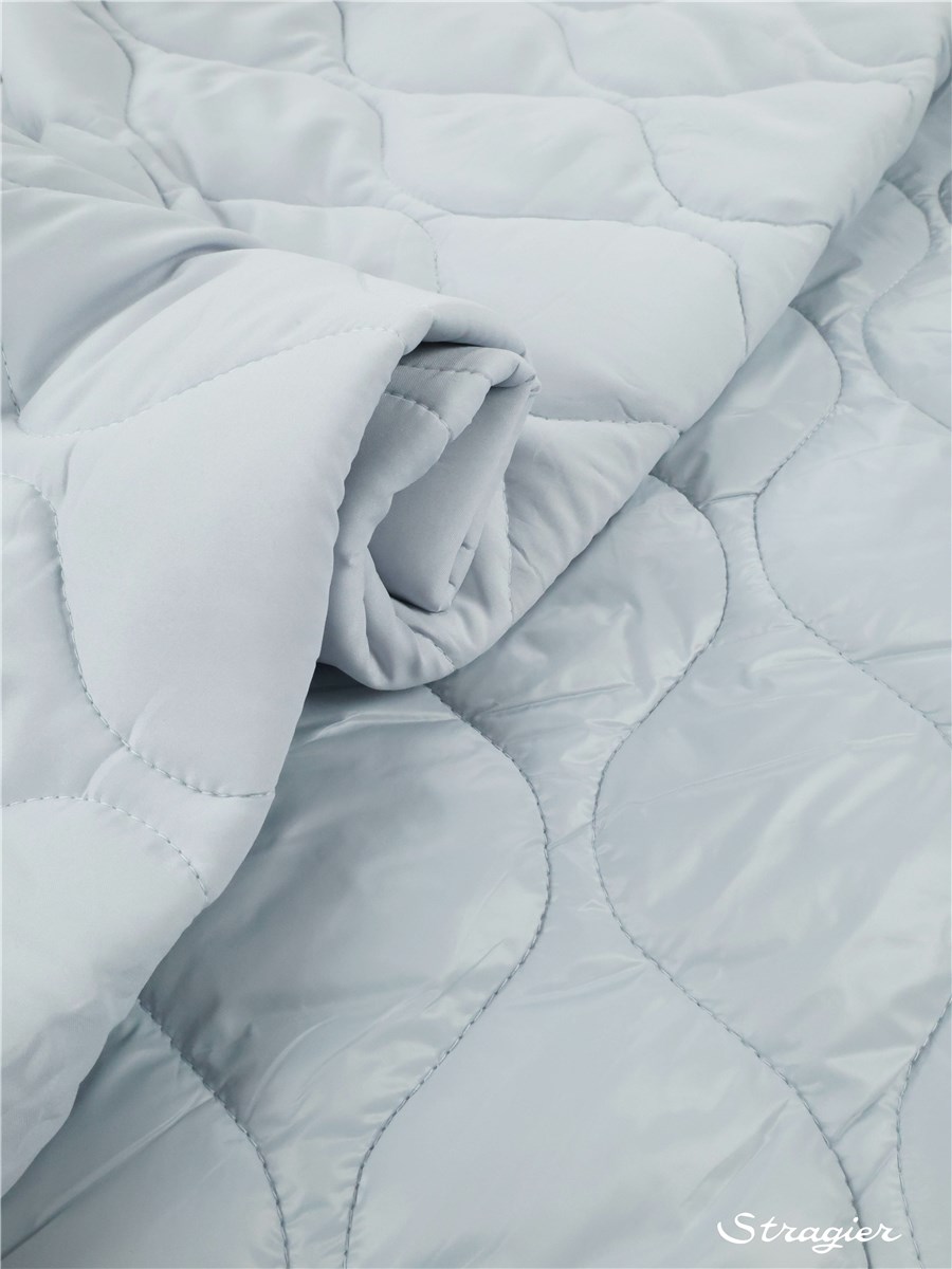 Matelassé Microfibres - Uni - Bleu Glacier