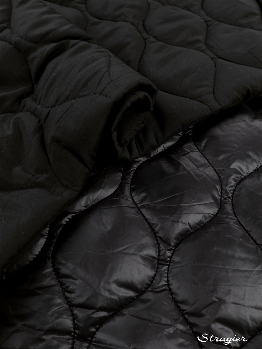Matelassé Microfibres - Uni - Noir