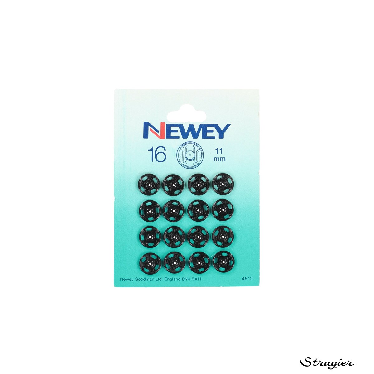 Sew-on Snap Fasteners - Métal - Noir - 11 mm