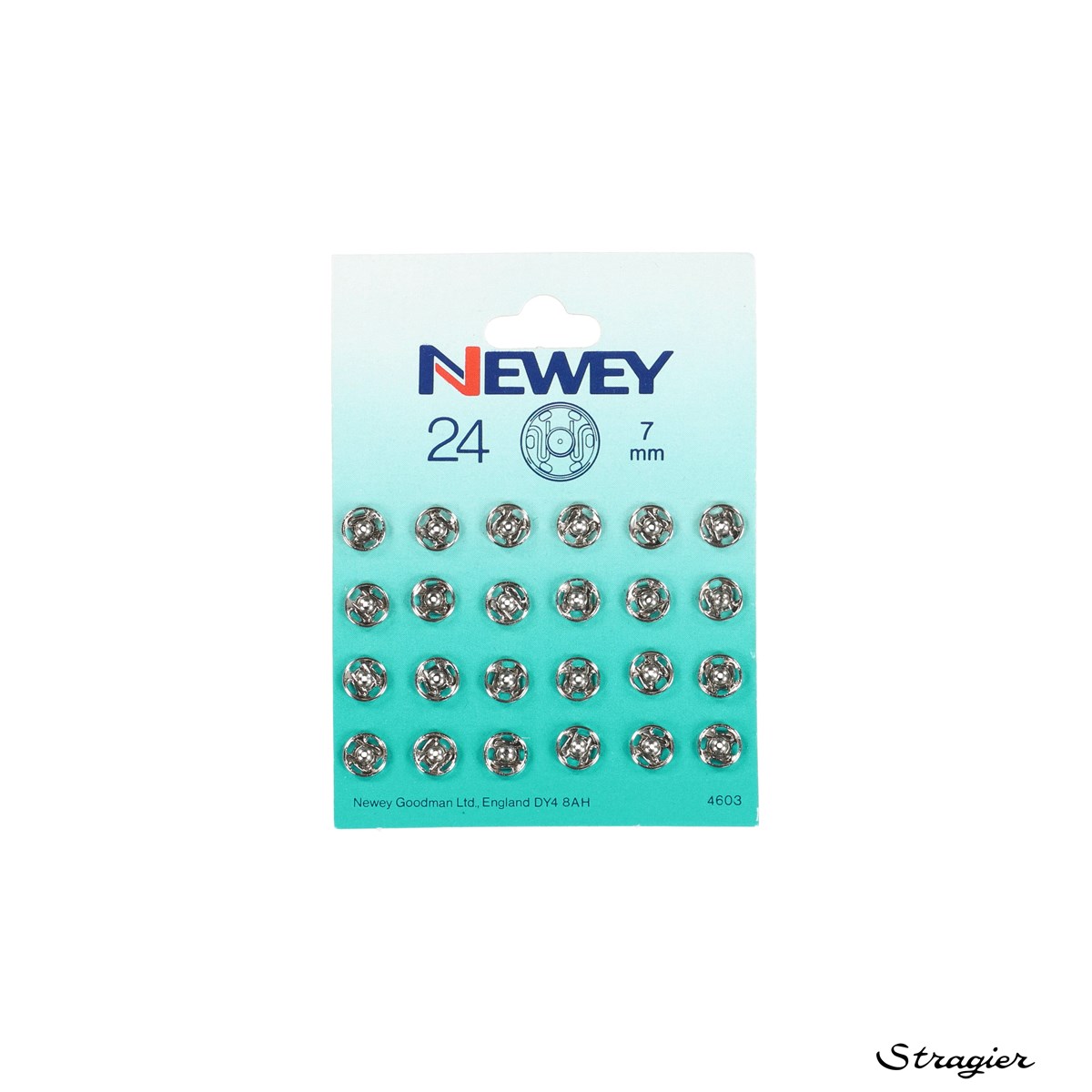 Sew-on Snap Fasteners - Métal - Argenté - 7 mm