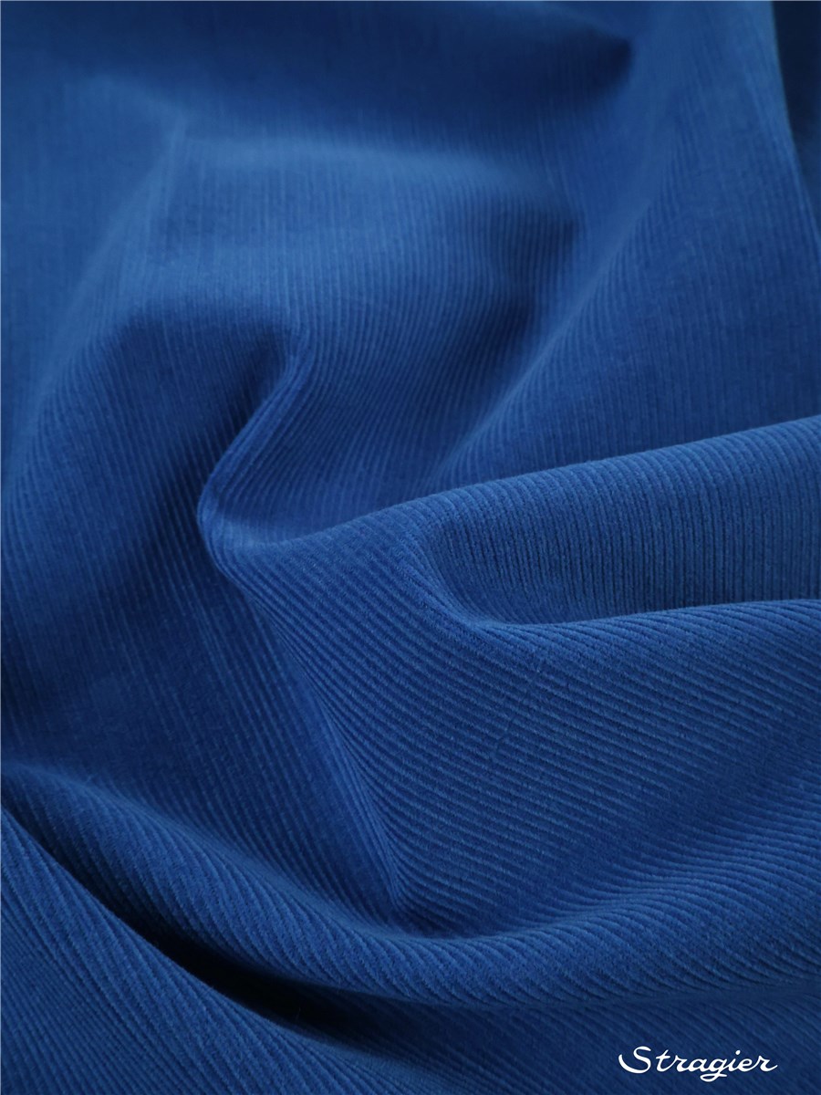 Velours Milleraies Soft - uni - Bleu Roi