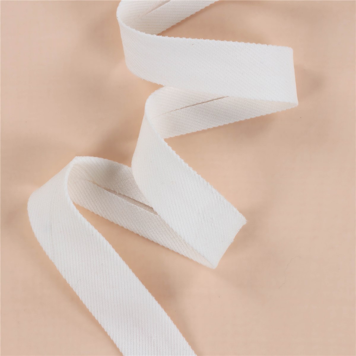 Biais Velours Milleraies - Uni - Ivoire clair - 22 mm