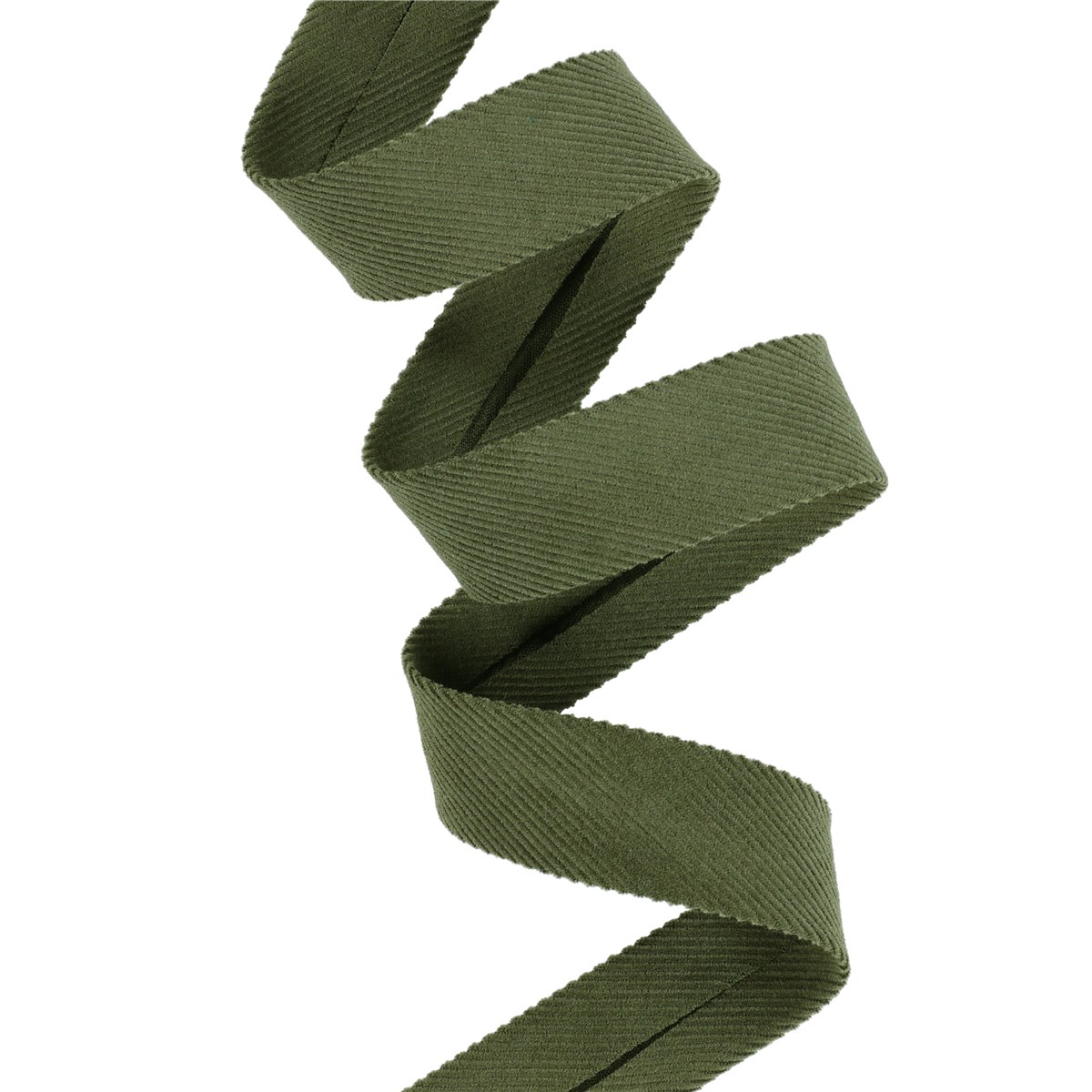 Biais Velours Milleraies - Uni - Kaki - 22 mm