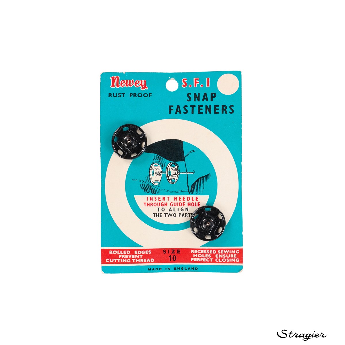 Sew-on Snap Fasteners - Métal - Noir - 17 mm
