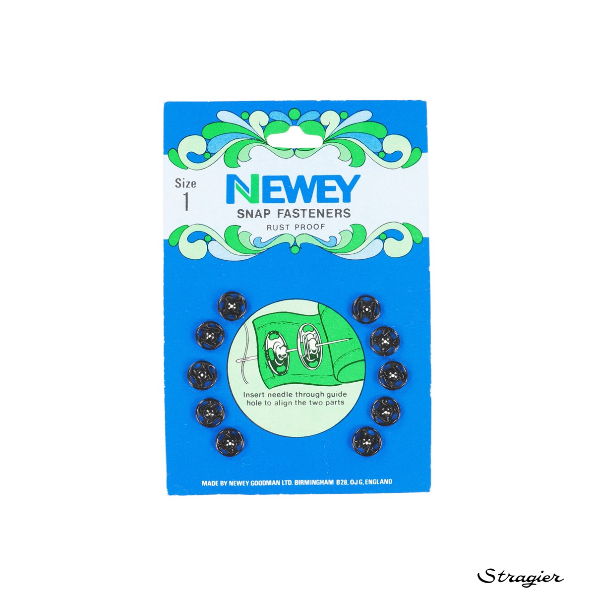 Sew-on Snap Fasteners - Métal - Noir - 9 mm