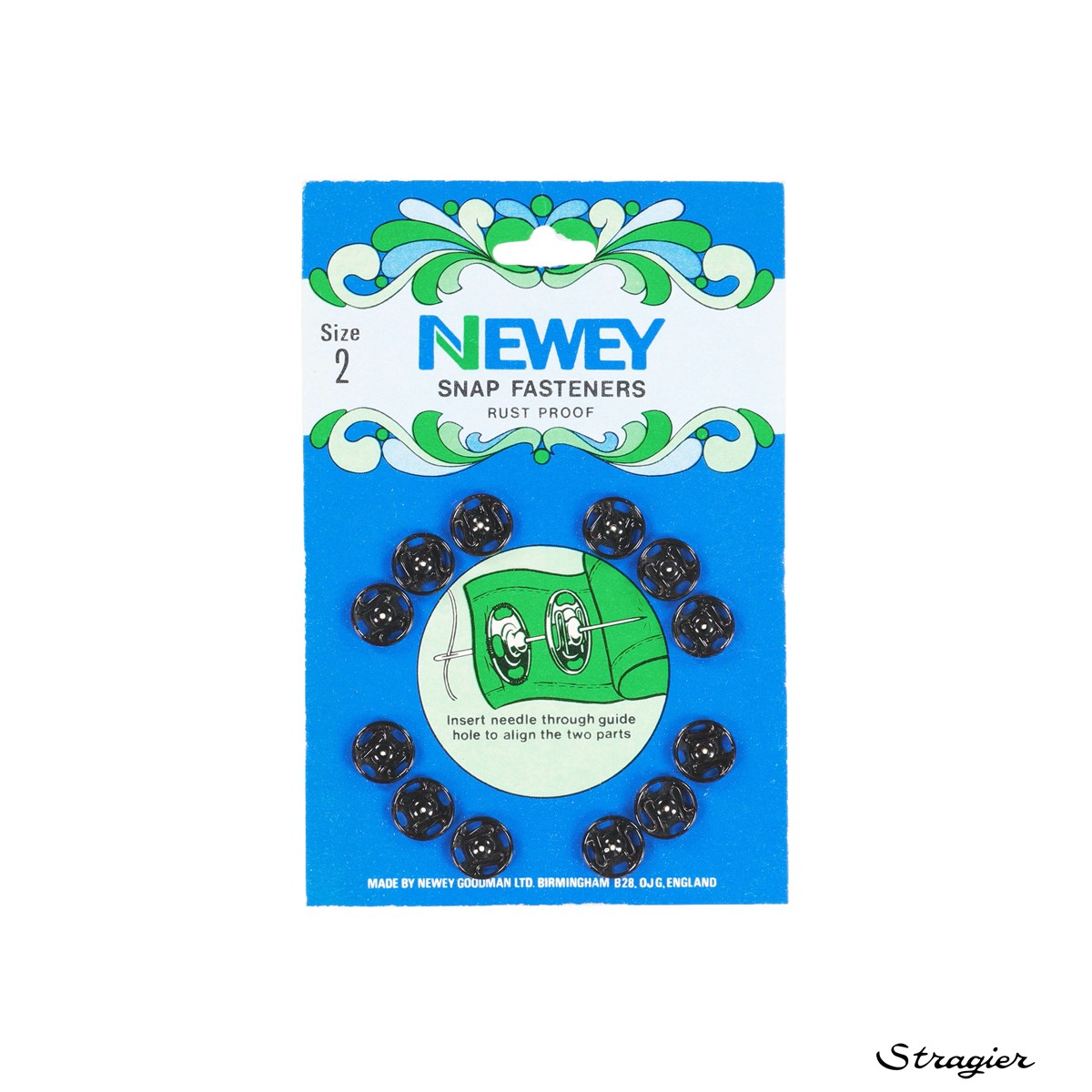 Sew-on Snap Fasteners - Métal - Noir - 11 mm